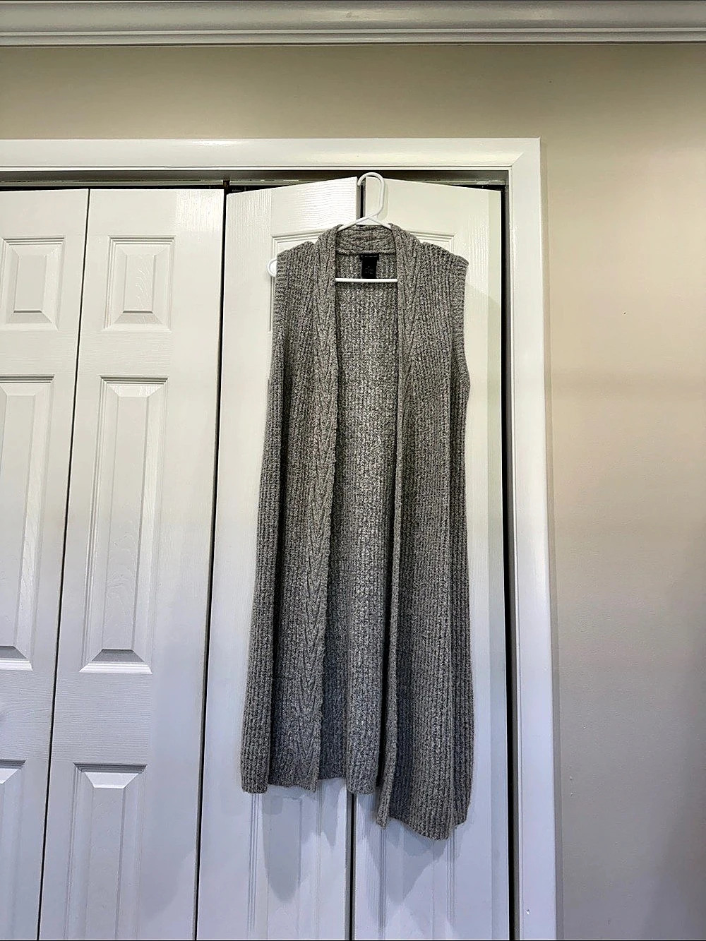 Gray Longline Cardigan